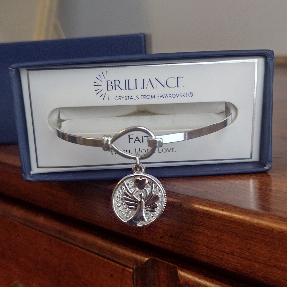 Swarovski Brilliance Silver Bracelet with Angel Charm